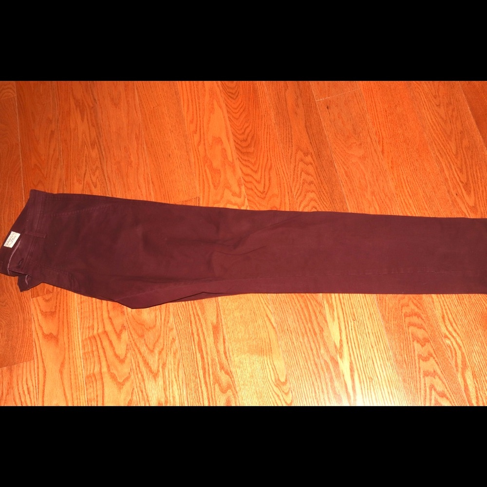 Saks OFF 5TH burgundy khakis